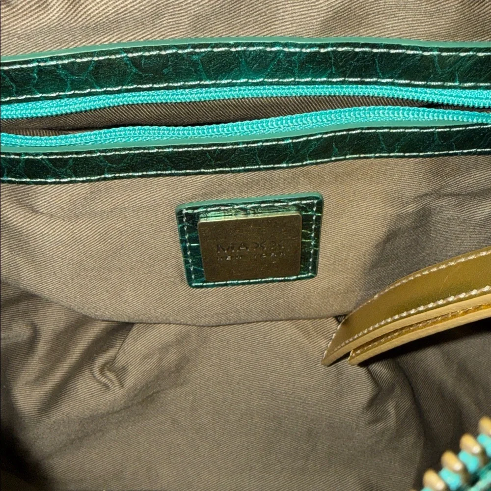 Metallic Marine Green and Gold Women's MAXX NY Bag - Picture 5 of 7